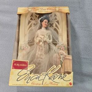 Mattel Erica Kane Doll All My Children Champagne Lace Wedding NIB 23004 White